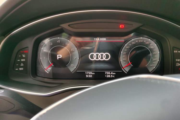 Used Audi A6L 2025 45 TFSI Prestige Dynamic Edition Odometer Close Up