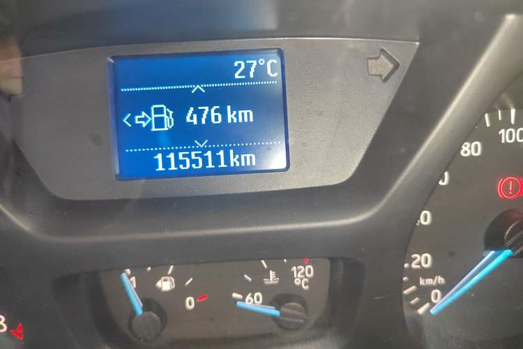 Used Ford Transit 2020 2.0T Gasoline Multi-Function Commercial Vehicle Mid-Drive Low-Roof Design with Dual Rear Doors Meeting China VI Emission Standards Odometer Close Up