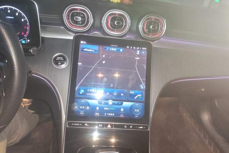 Used Mercedes-Benz C-Class 2022 C 260 L Obsidian Night Sport Edition Audio And AC Panel