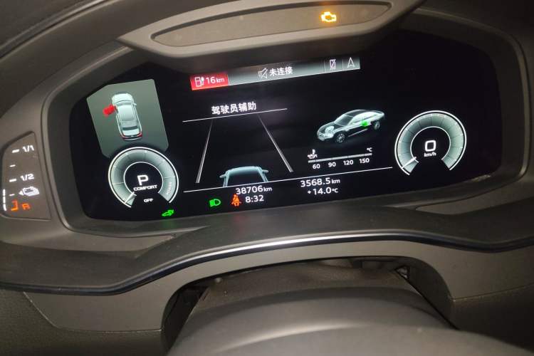 Used Audi A6L New Energy 2020 55 TFSI e quattro Odometer Close Up