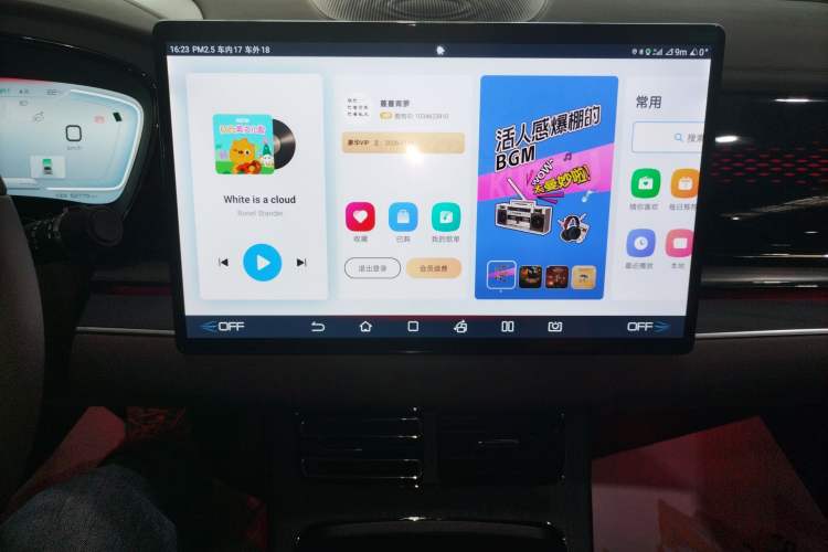 Used BYD Han 2022 DM-i 121KM Luxury Model Audio And AC Panel