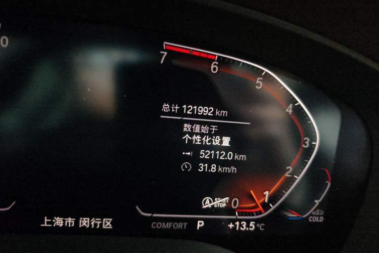 Used BMW 5 Series 2020 525Li Luxury Package Odometer Close Up