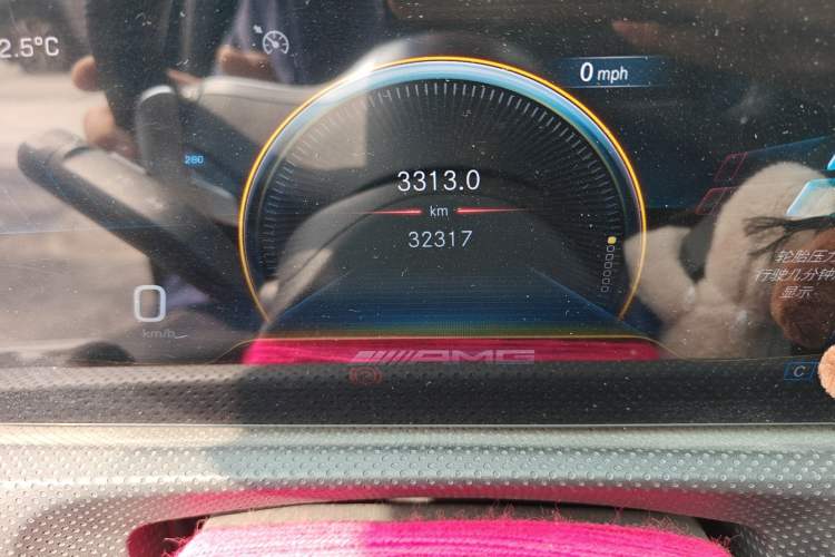 Used Mercedes-Benz A AMG 2022 AMG A 35 4MATIC Odometer Close Up