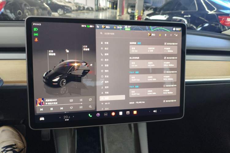 Used Tesla Model 3 2022 Rear-Wheel-Drive Version Audio And AC Panel