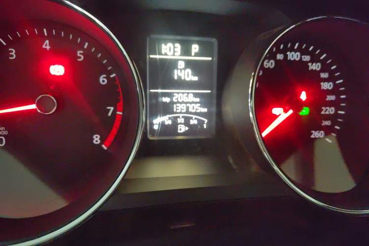 Used Volkswagen Sagitar 2017 1.6L Automatic Comfort Model Odometer Close Up