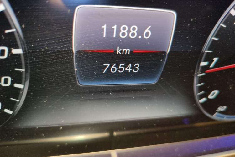 Used Mercedes-Benz E-Class 2017 E 300 L Sporty and Stylish Model Odometer Close Up