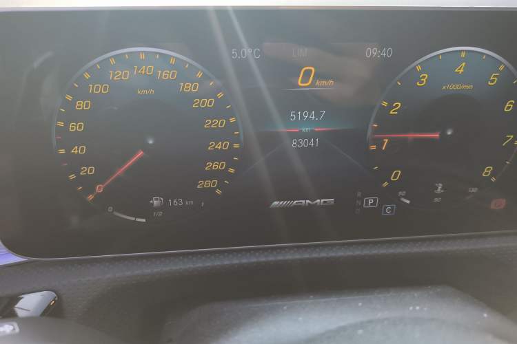 Used Mercedes-Benz A AMG 2019 AMG A 35 L 4MATIC Odometer Close Up