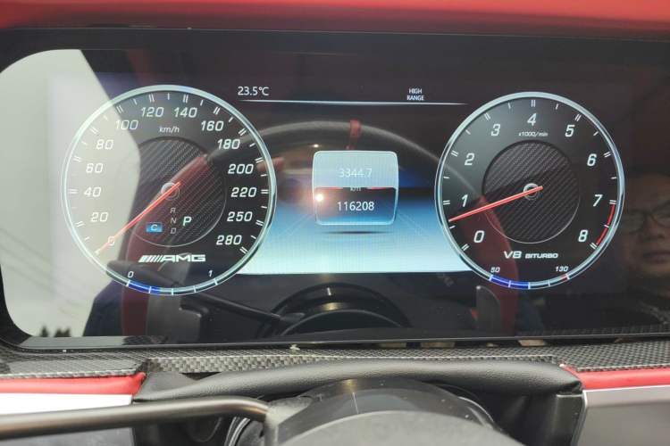 Used Mercedes-Benz G-Class AMG 2009 AMG G 55 Odometer Close Up