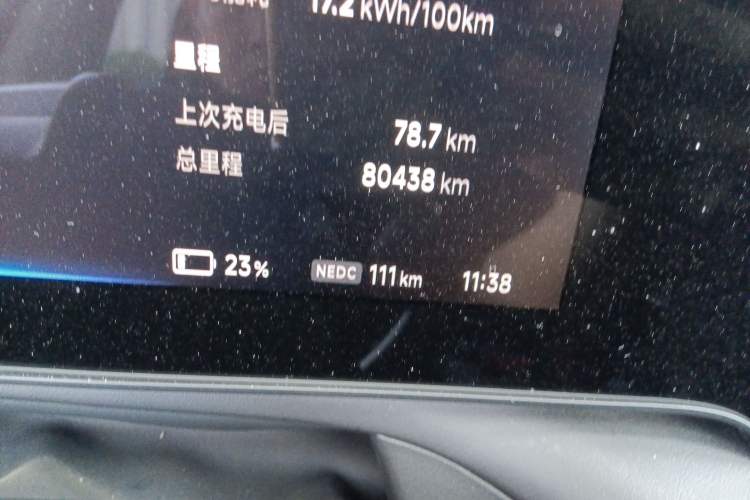 Used XPeng P7 2021 480E Odometer Close Up