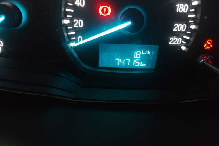 Used Ford Escort 2015 1.5L Manual Comfort Model Odometer Close Up