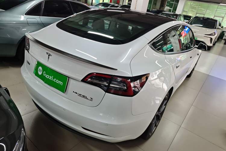 Used Tesla Model 3 2021 Performance High-Performance All-Wheel-Drive Version 3D6 Rear Right 45 Deg