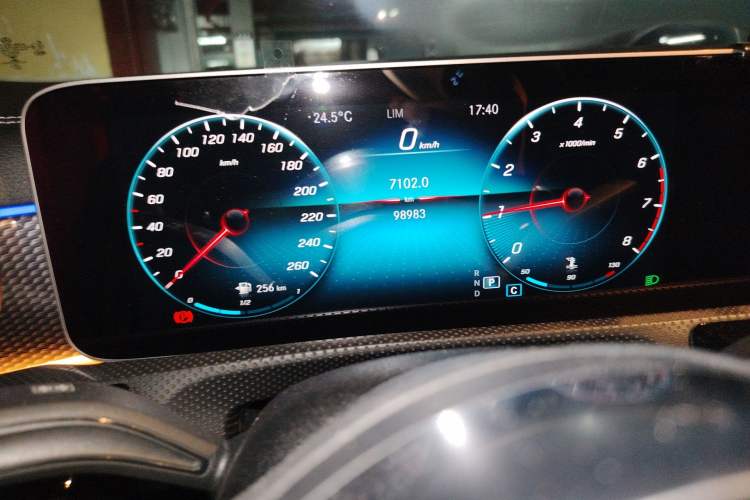 Used Mercedes-Benz A-Class 2019 A 200 L Sport Sedan Odometer Close Up