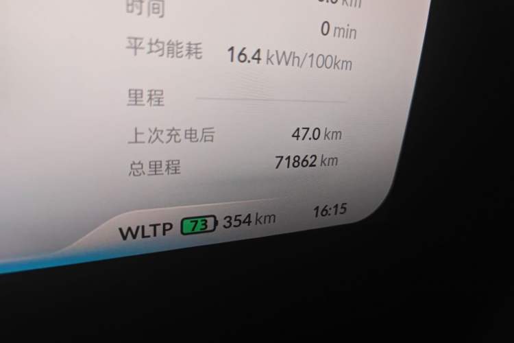 Used XPeng P7 2020 562N Performance Edition Odometer Close Up