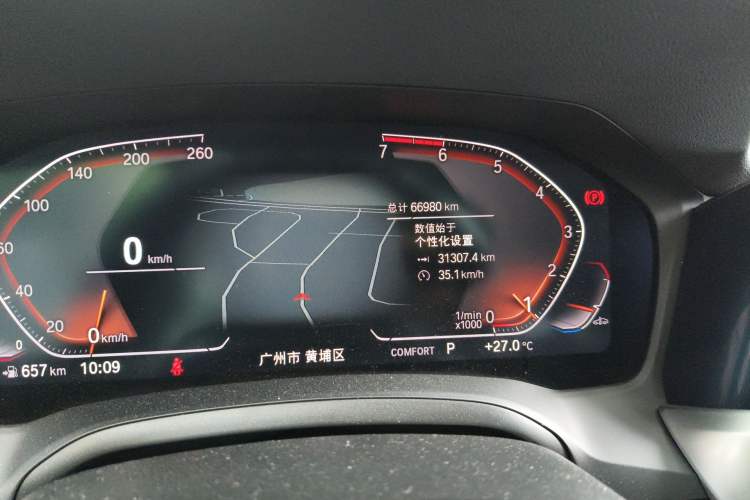 Used BMW 3 Series 2020 320Li M Sport Package Odometer Close Up