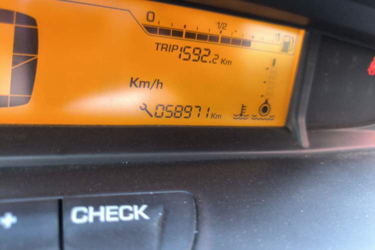 Used Citroen C-Quatre 2014 VTS Version 1.6L Manual - Premium Model Odometer Close Up