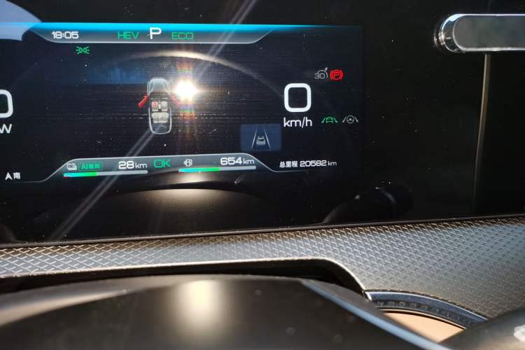 Used BYD Song Pro New Energy 2025 Second-Generation DM-i 115KM Overachiever Trim Odometer Close Up