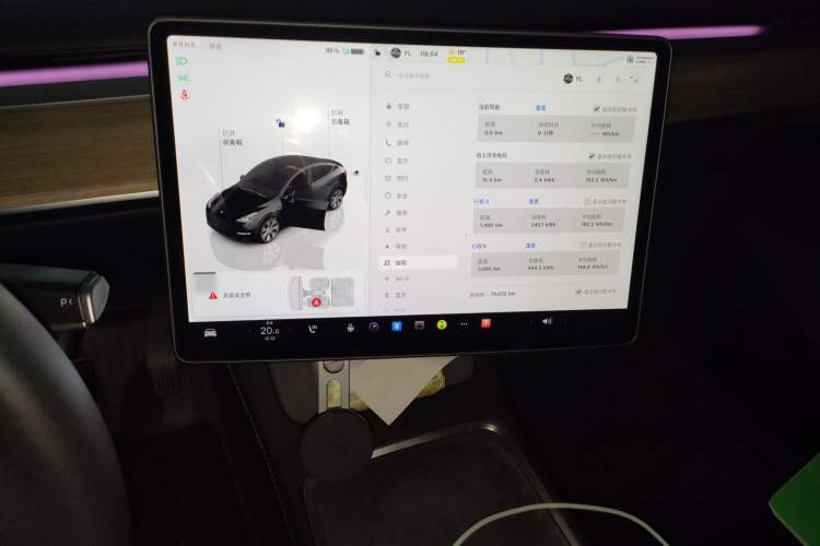 Used Tesla Model Y 2022 Revised Version Rear-Wheel Drive Audio And AC Panel