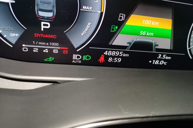 Used Audi A6L New Energy 2022 55 TFSI e quattro Odometer Close Up