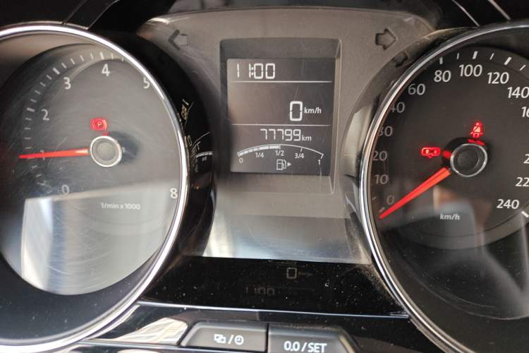 Used Volkswagen Bora 2014 1.6L Manual Comfort Model Odometer Close Up