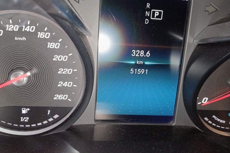 Used Mercedes-Benz C-Class 2019 C 260 Sport Edition Odometer Close Up