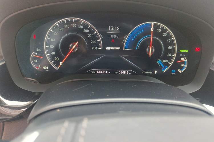 Used BMW 5 Series New Energy 2019 530Le Luxury Package Odometer Close Up