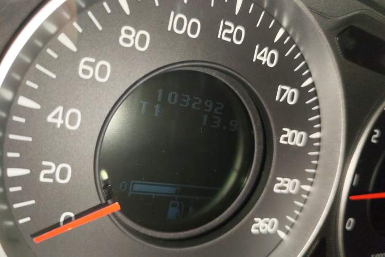 Used Volvo S60 2012 T5 Comfort Edition Odometer Close Up