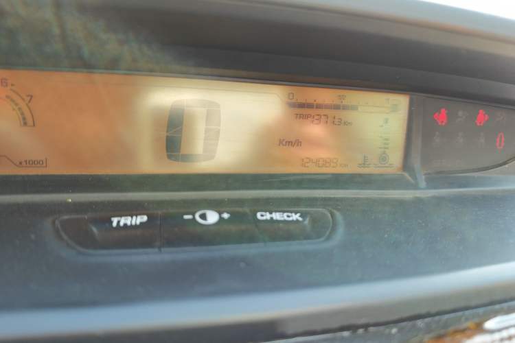 Used Citroen C-Quatre 2012 Sedan 1.6L Manual Prestige Model Odometer Close Up