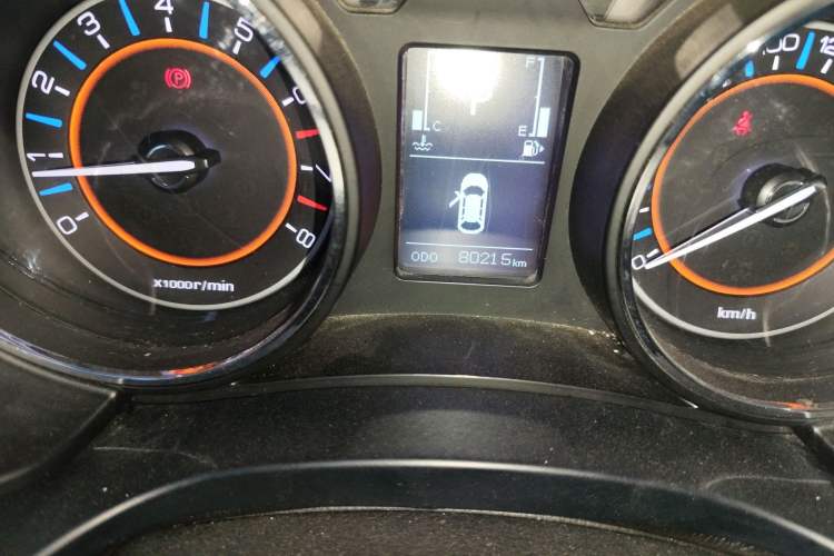 Used BAIC Senova X55 2016 1.5T CVT Elite Edition Odometer Close Up