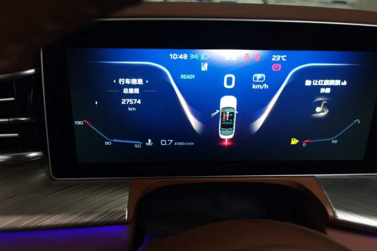Used Hongqi H9 2022 2.0T Smart Connect Flagship Edition Odometer Close Up
