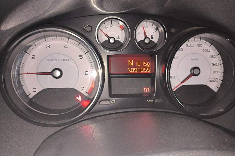 Used Peugeot 408 2013 2.0L Automatic Comfort Edition Odometer Close Up