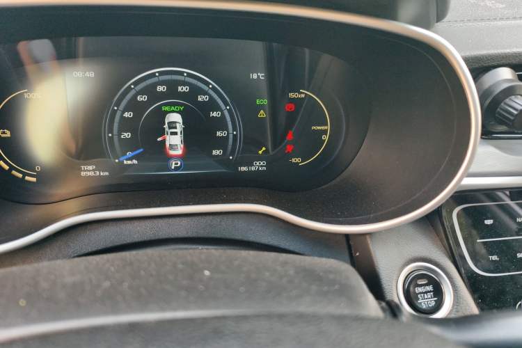 Used Geely Auto Emgrand New Energy 2018 EV350 Elite Model Odometer Close Up