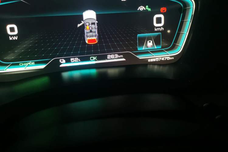 Used BYD Song PLUS New Energy 2021 EV Flagship Model Odometer Close Up