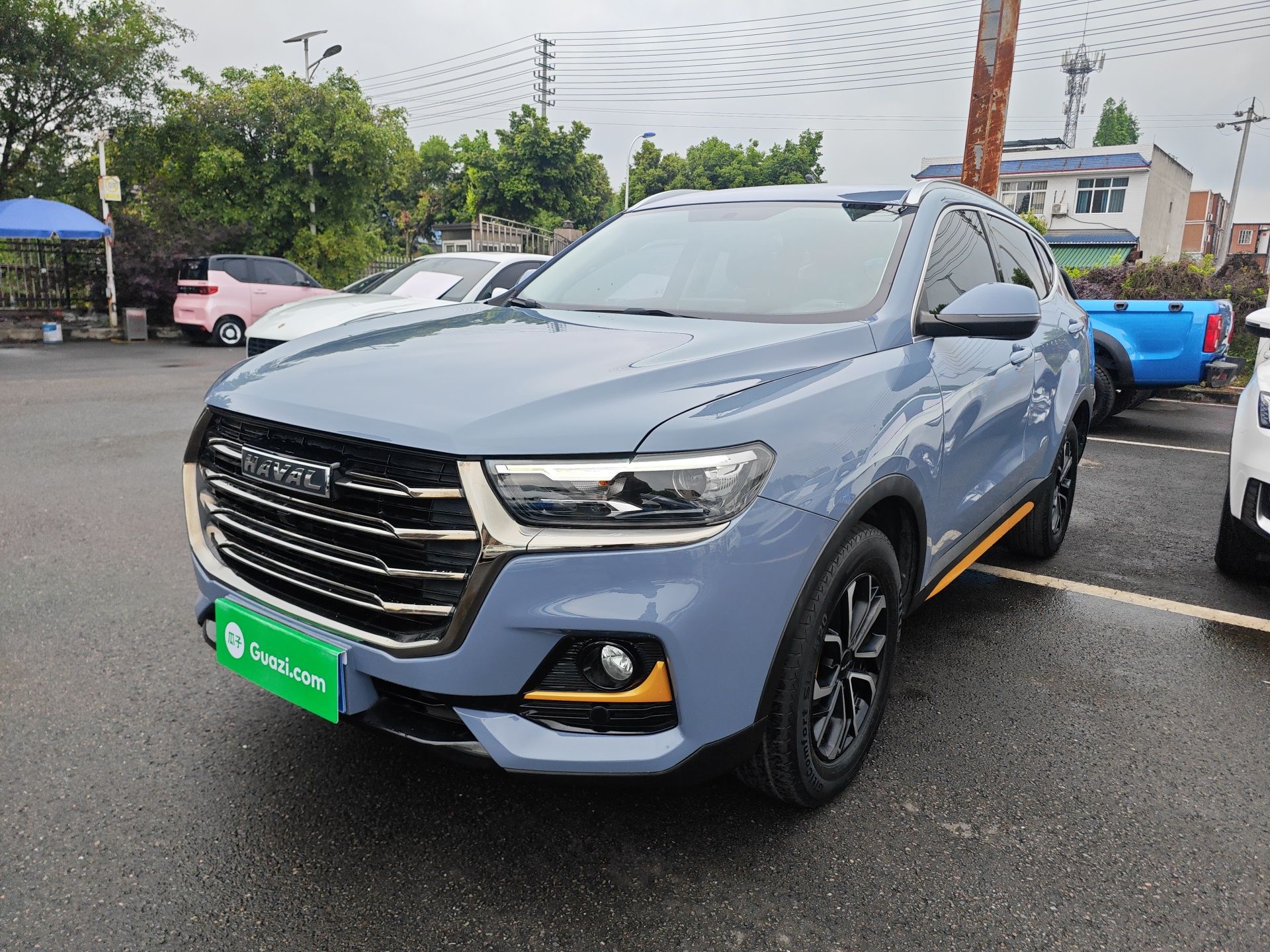 Под передней частью автомобиля