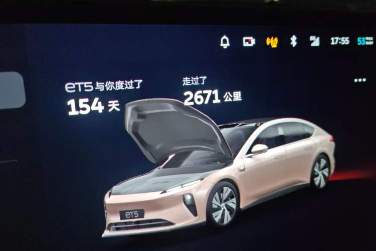 Used Nio ET5 2024 75 kWh Odometer Close Up