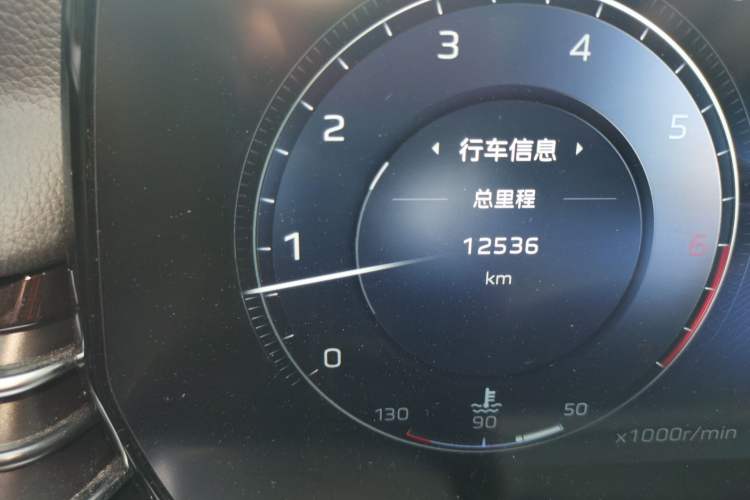 Used Hongqi HS5 2023 2.0T Qixiang Pro Edition Odometer Close Up