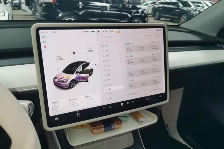 Used Tesla Model Y 2021 Long-Range All-Wheel-Drive Version Audio And AC Panel