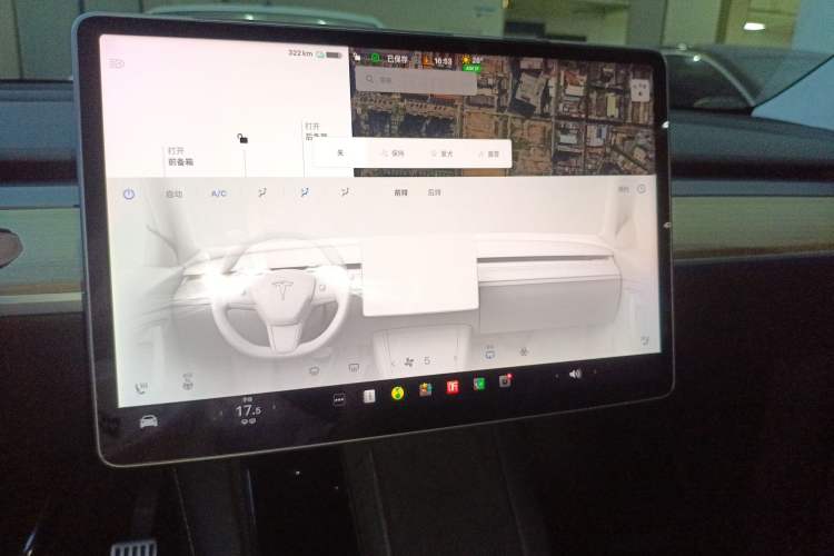 Used Tesla Model Y 2021 Standard Range Rear-Wheel Drive Version Audio And AC Panel