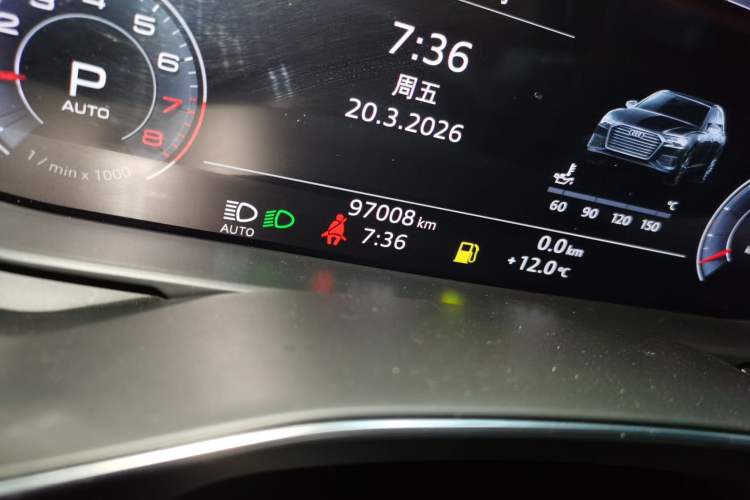 Used Audi A6L 2020 45 TFSI quattro Prestige Dynamic Edition Odometer Close Up