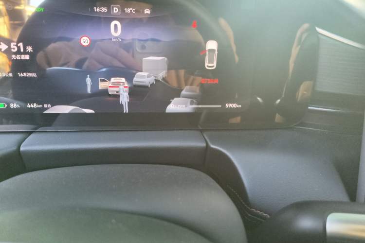 Used Hima AITO M5 2025 All-Electric Ultra Rear-Wheel-Drive Version Odometer Close Up