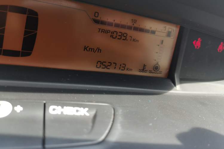 Used Citroen C-Quatre 2013 Sedan 1.6L Automatic Prestige Model Odometer Close Up