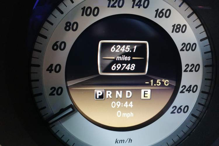 Used Mercedes-Benz C-Class 2011 C 200 CGI Elegant Model Odometer Close Up