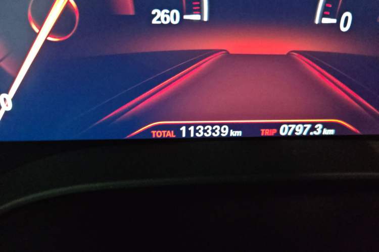 Used BMW 5 Series 2019 Updated 530Li xDrive Luxury Package Odometer Close Up