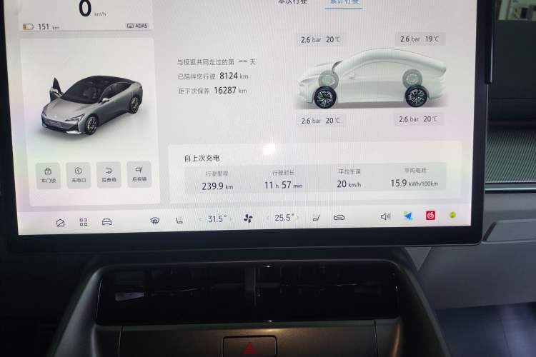 Used ARCFOX Alpha S5 2024 560MAX 185kW Audio And AC Panel