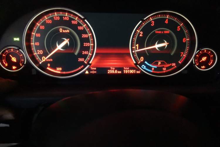 Used BMW 5 Series 2012 535Li Executive Edition Odometer Close Up