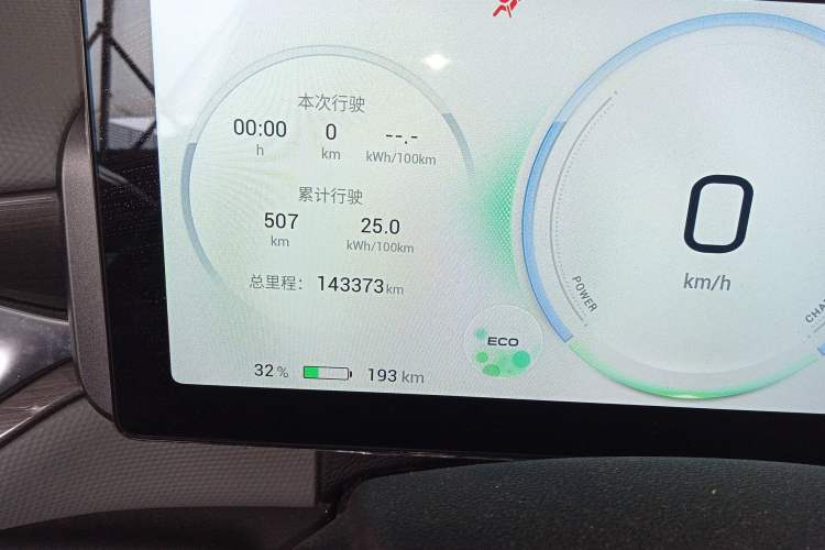 Used AION V 2021 Plus 80 Smart Edition Ternary Lithium Odometer Close Up