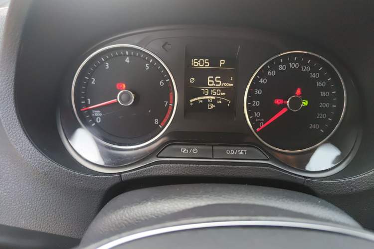 Used Volkswagen Polo 2016 1.6L Automatic Comfort Model Odometer Close Up