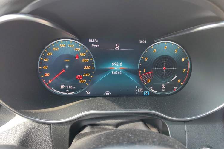 Used Mercedes-Benz GLC Coupe 2022 Refreshed GLC 300 4MATIC Coupe SUV Odometer Close Up