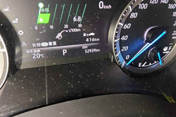 Used Toyota Crown Kluger 2021 2.5L HEV Four-Wheel Drive Luxury Edition Odometer Close Up