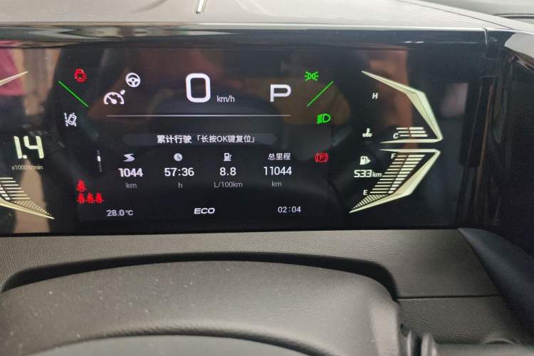 Used GAC Trumpchi GS3 2023 Shadow Speed 270T R-STYLE Edition Odometer Close Up