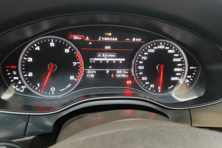 Used Audi A6L 2012 30 FSI Comfort Model Odometer Close Up